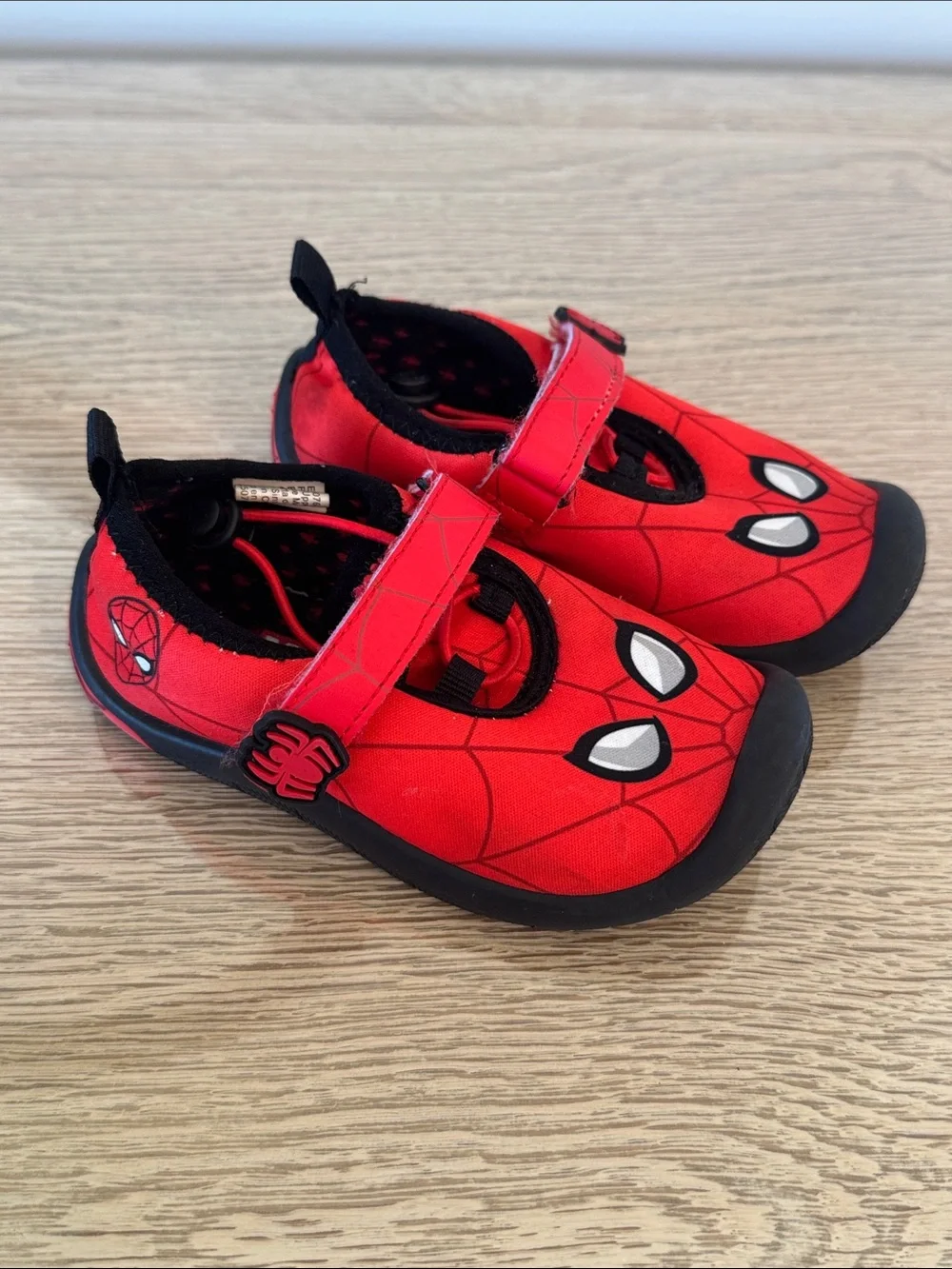 Kids Red Spider-Man Velcro Water Shoes - Kids Size 7/8
